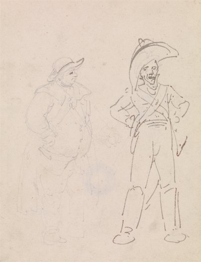 Ein Gendarm und ein anderer Mann von Thomas Rowlandson